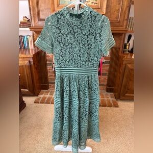 Elegant Green Lace Dress